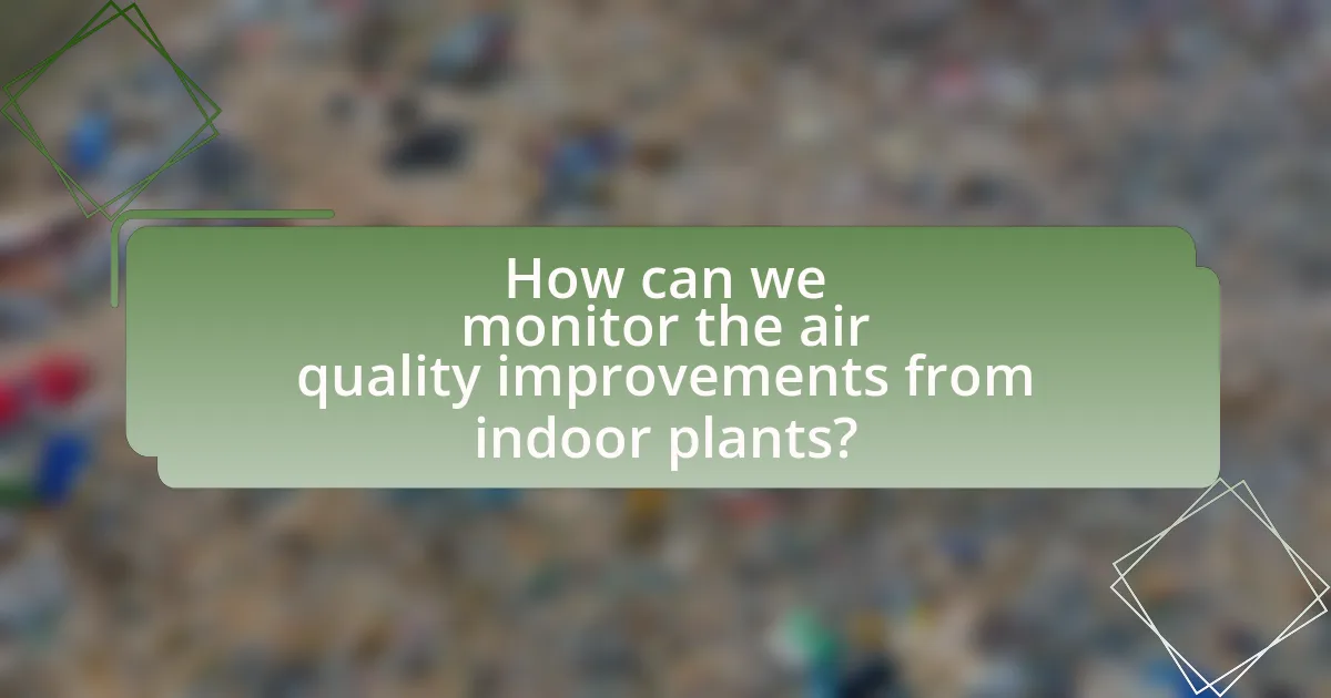 How can we monitor the air quality improvements from indoor plants?