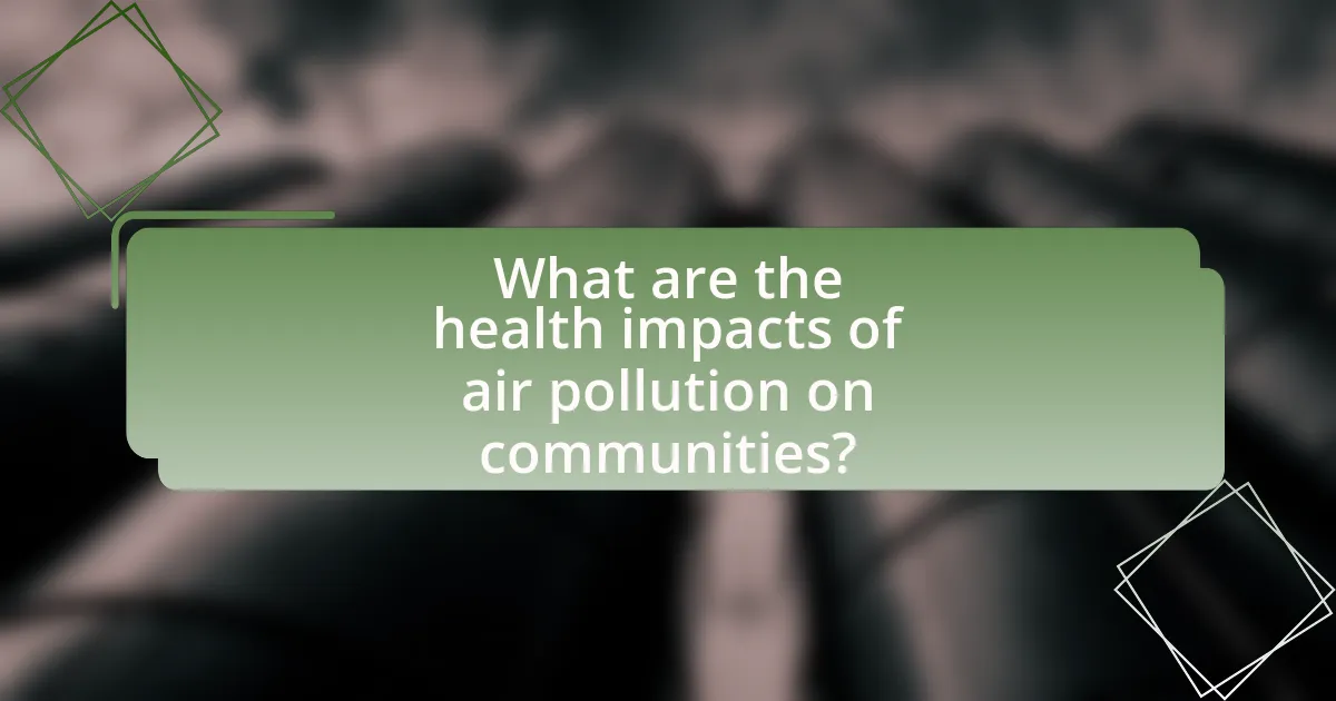 What are the health impacts of air pollution on communities?