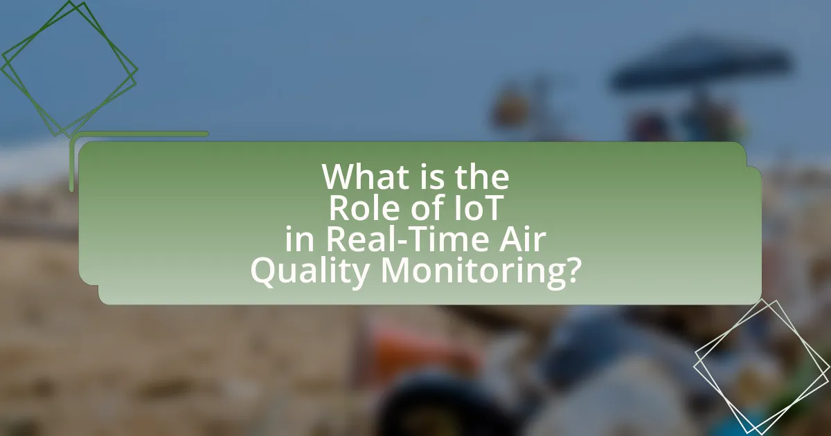 What is the Role of IoT in Real-Time Air Quality Monitoring?