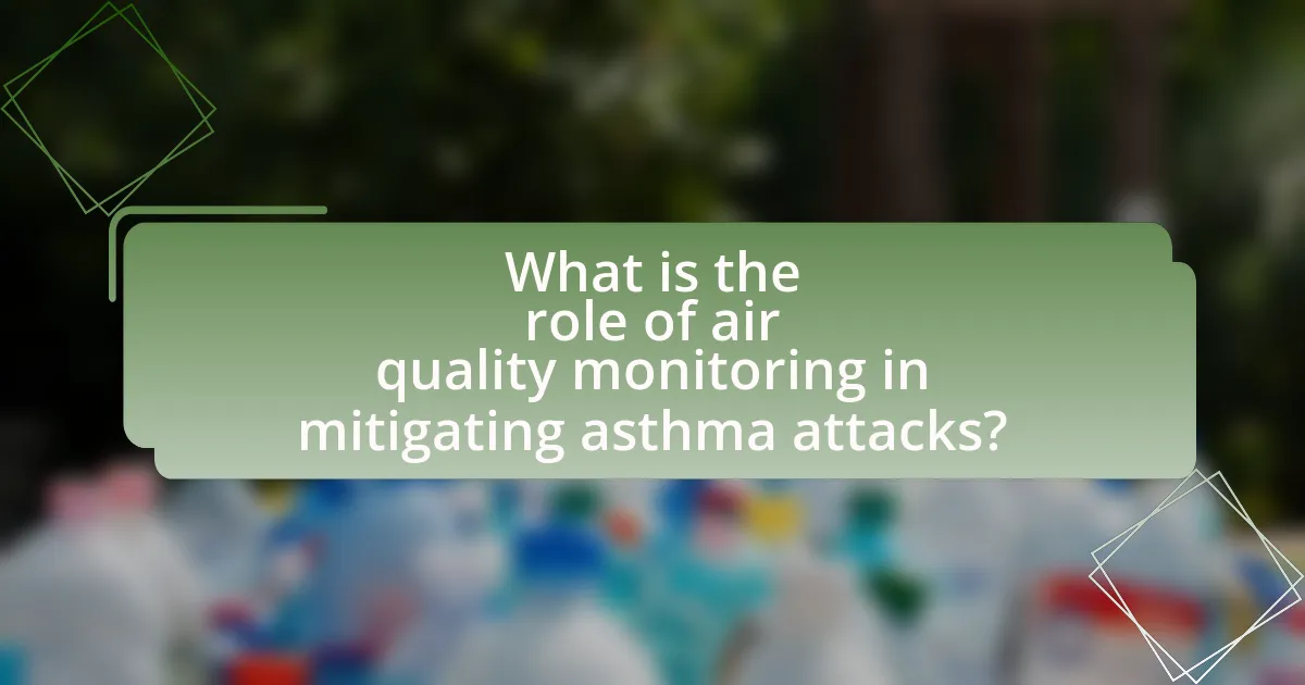 What is the role of air quality monitoring in mitigating asthma attacks?