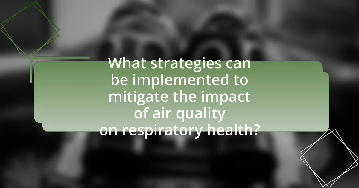 What strategies can be implemented to mitigate the impact of air quality on respiratory health?