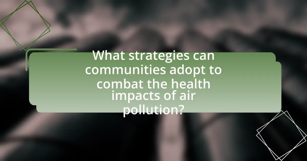 What strategies can communities adopt to combat the health impacts of air pollution?